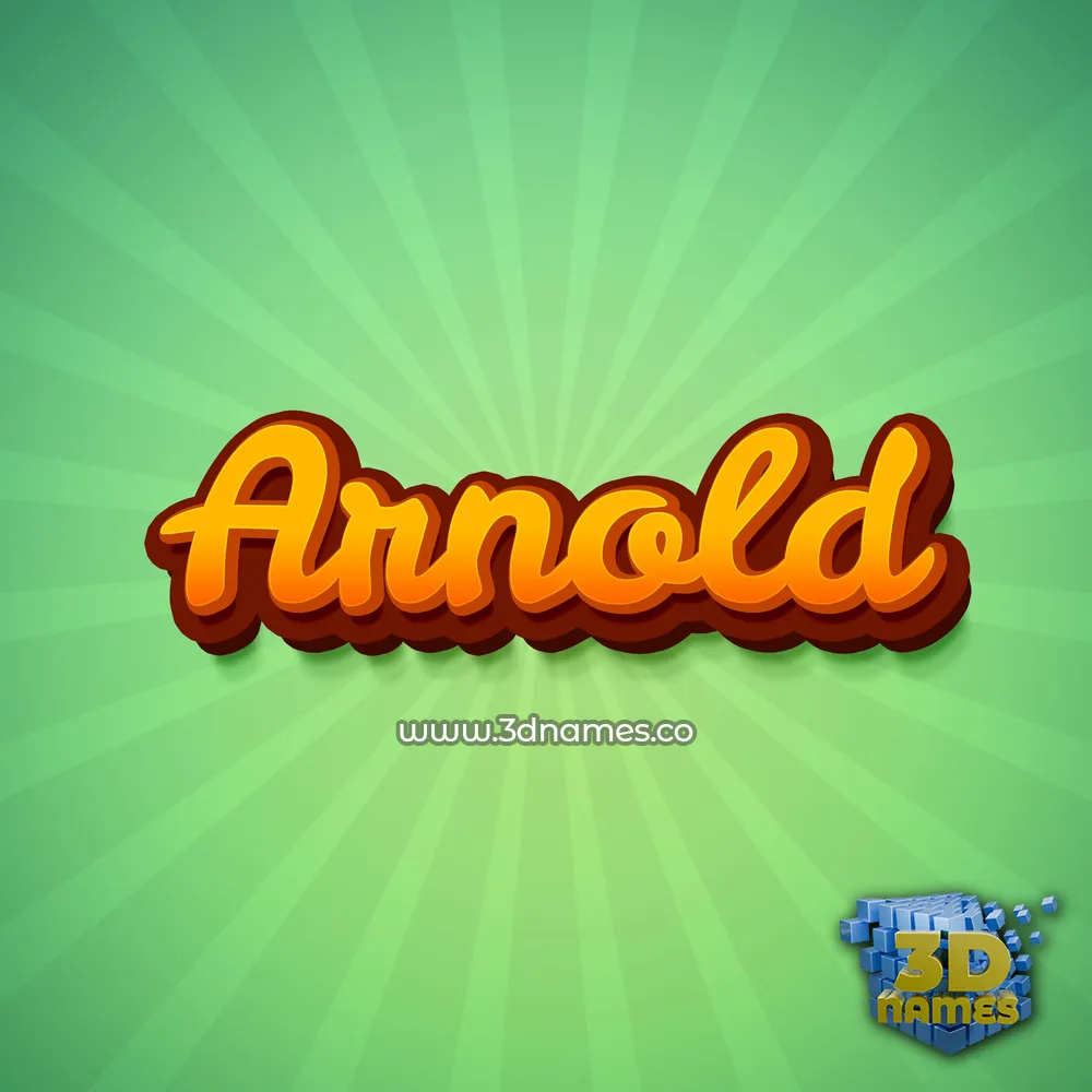 arnold in Green Rays style - 3D name wallpaper