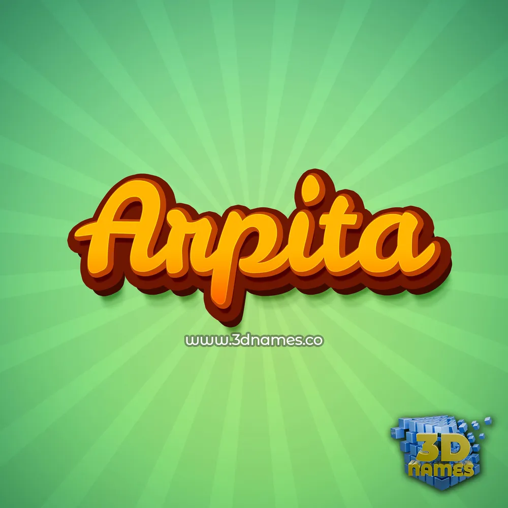 arpita in Green Rays style - 3D name wallpaper