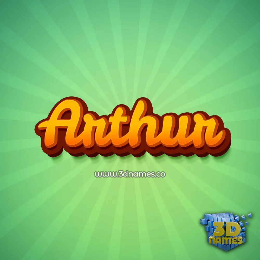arthur in Green Rays style - 3D name wallpaper