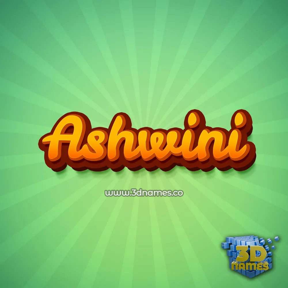ashwini in Green Rays style - 3D name wallpaper