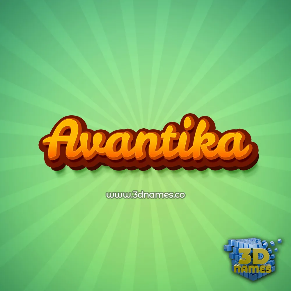 avantika in Green Rays style - 3D name wallpaper