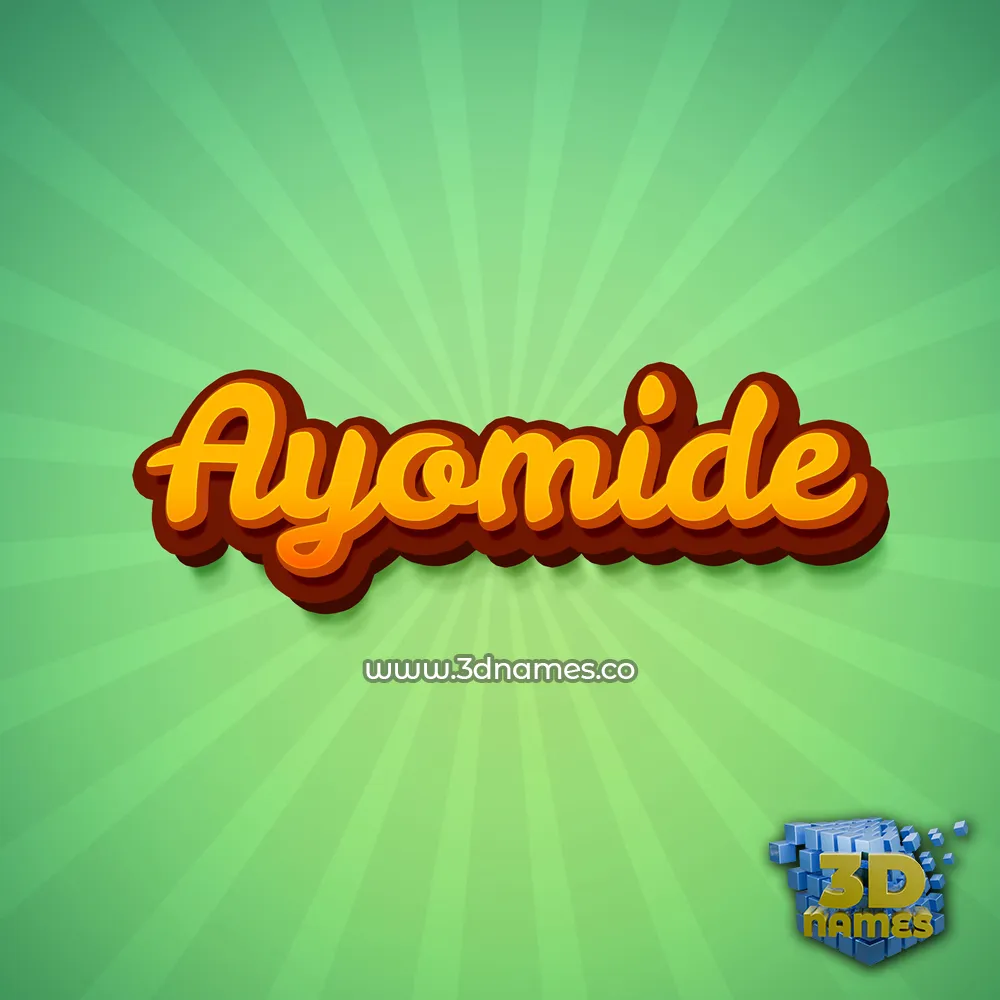 ayomide in Green Rays style - 3D name wallpaper