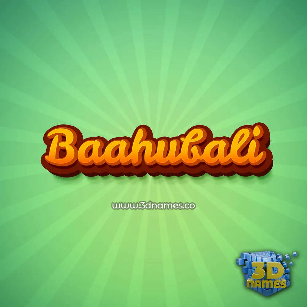 baahubali in Green Rays style - 3D name wallpaper