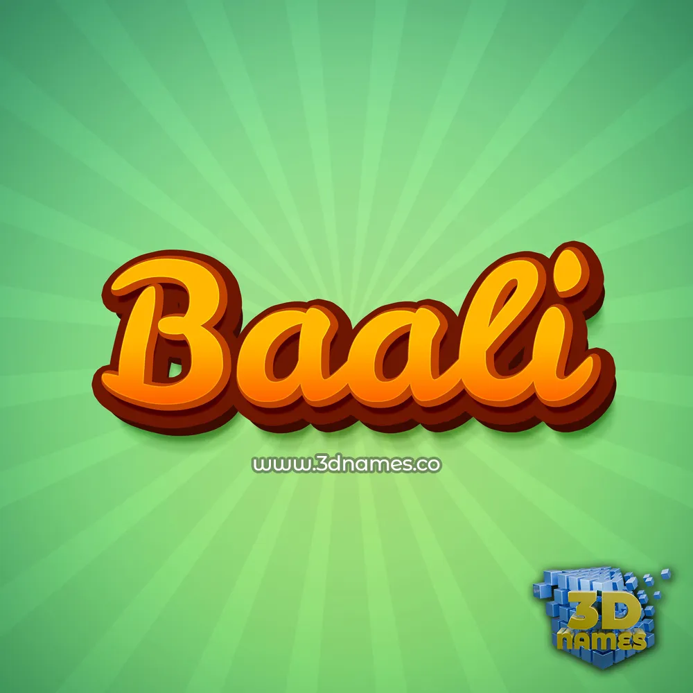 baali in Green Rays style - 3D name wallpaper