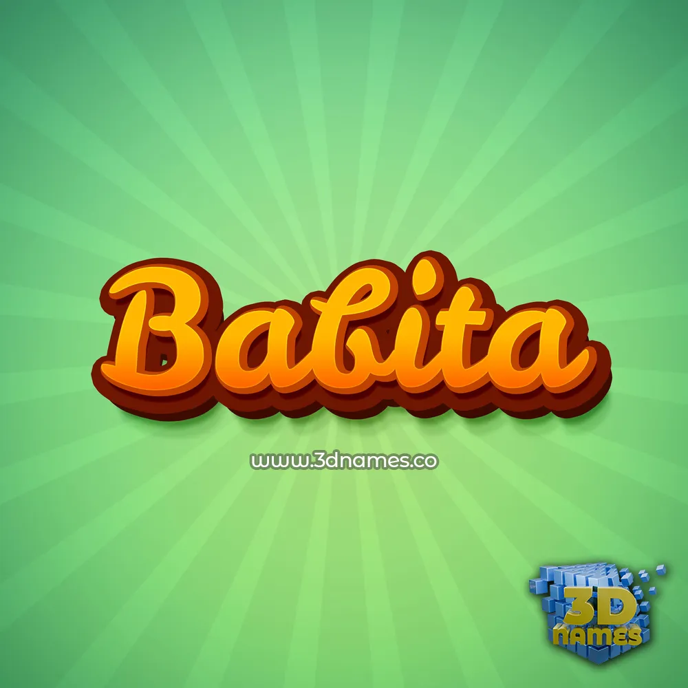 babita in Green Rays style - 3D name wallpaper