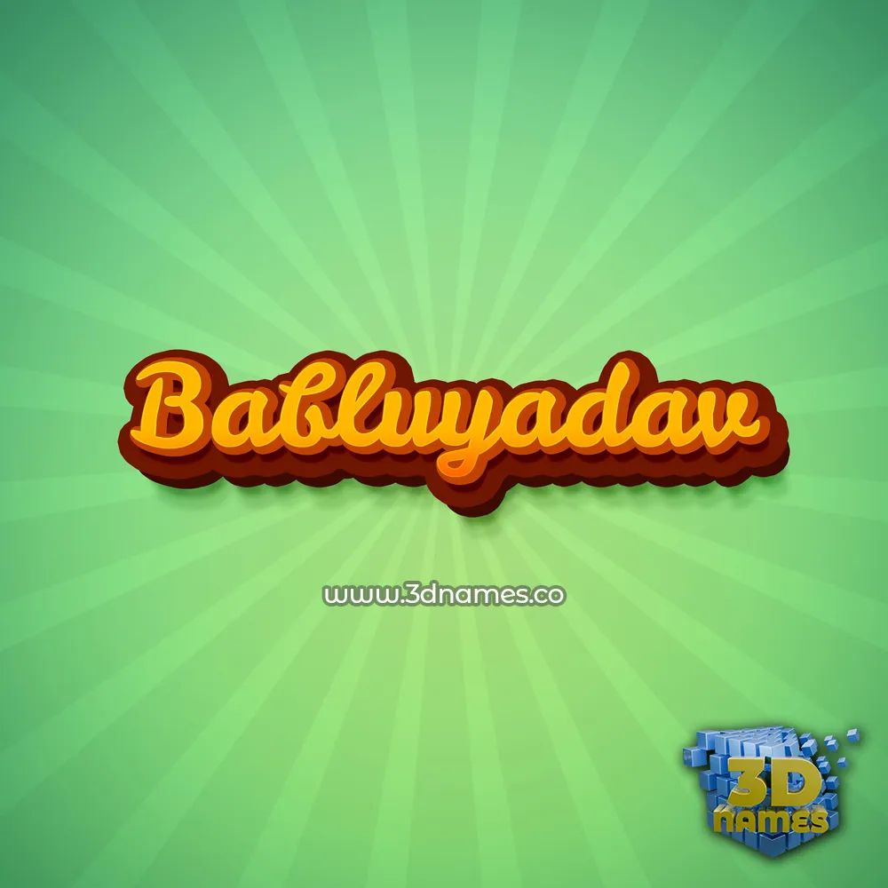 babluyadav in Green Rays style - 3D name wallpaper