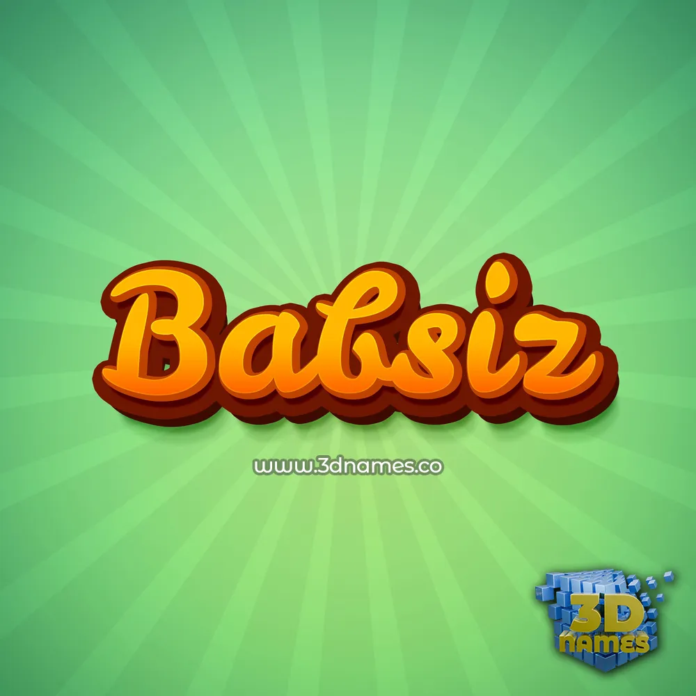 babsiz in Green Rays style - 3D name wallpaper