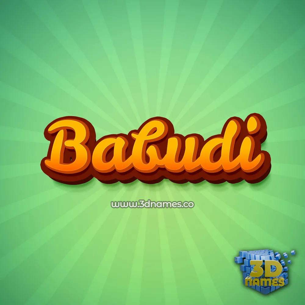 babudi in Green Rays style - 3D name wallpaper