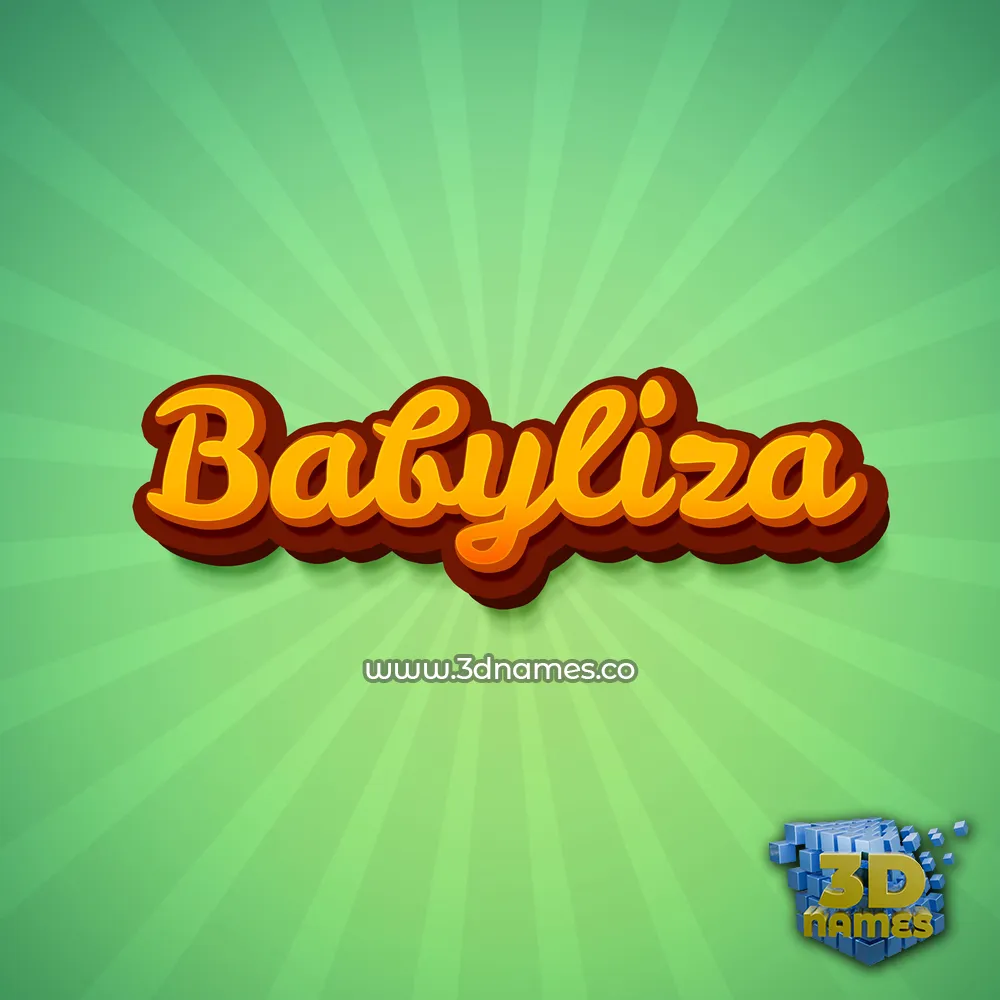 babyliza in Green Rays style - 3D name wallpaper