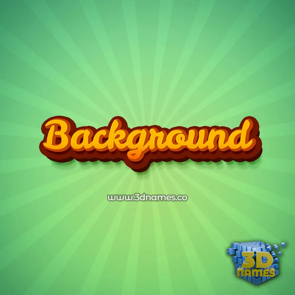 background in Green Rays style - 3D name wallpaper