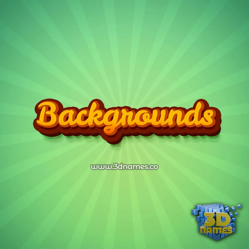 backgrounds in Green Rays style - 3D name wallpaper