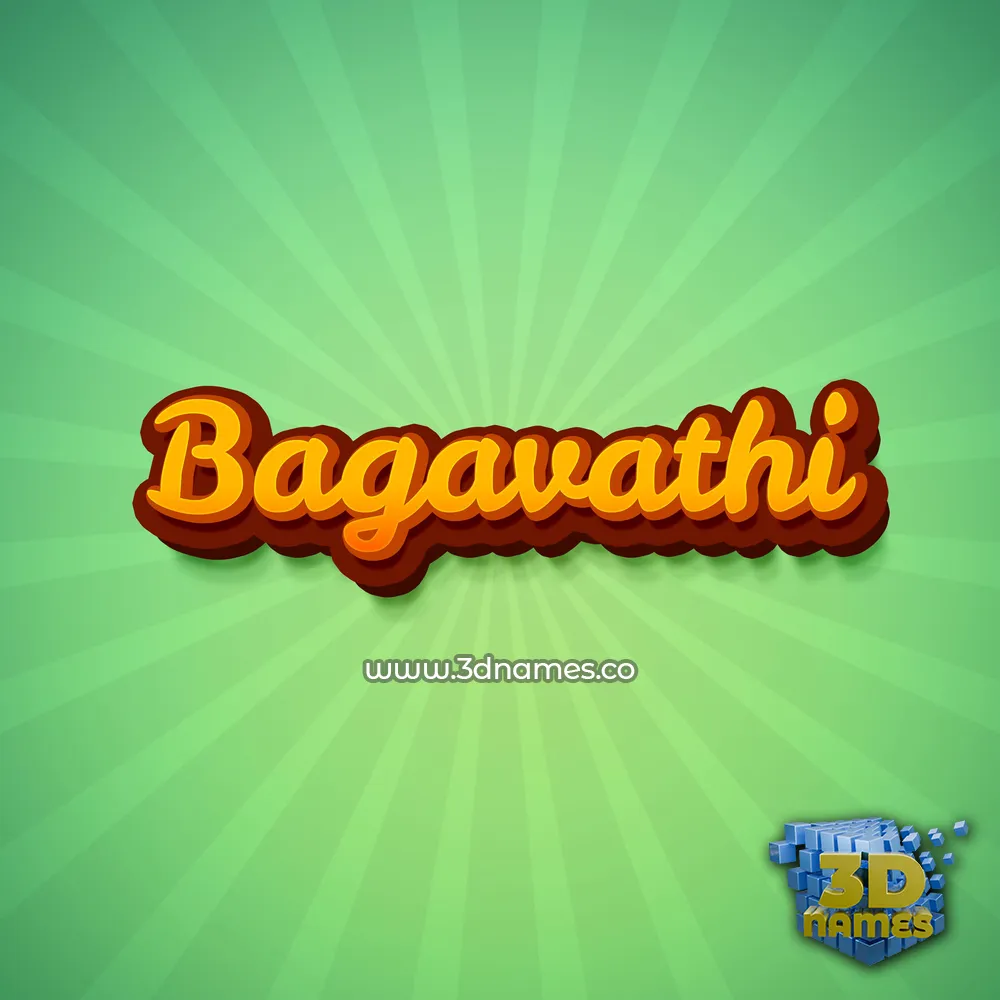 bagavathi in Green Rays style - 3D name wallpaper