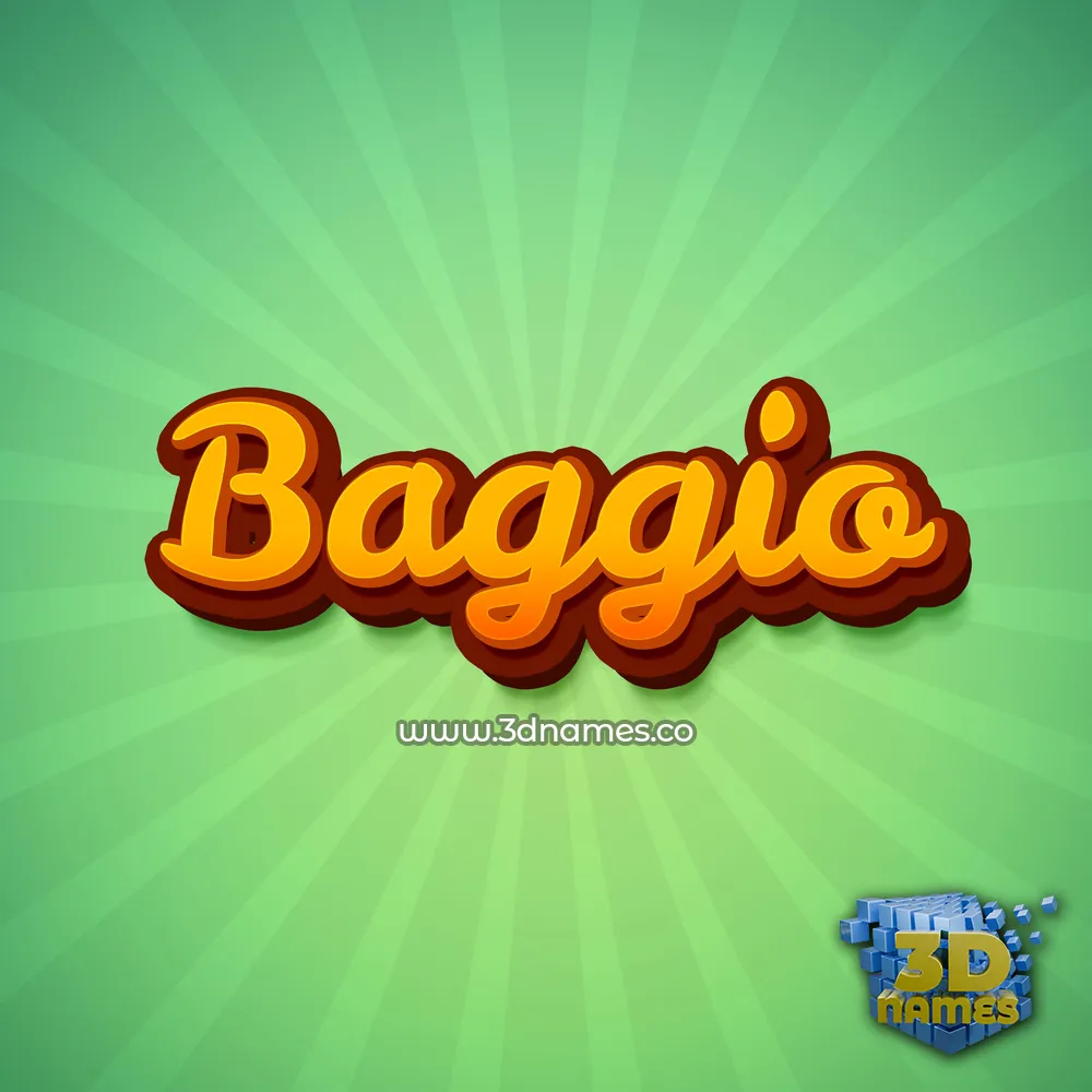 baggio in Green Rays style - 3D name wallpaper