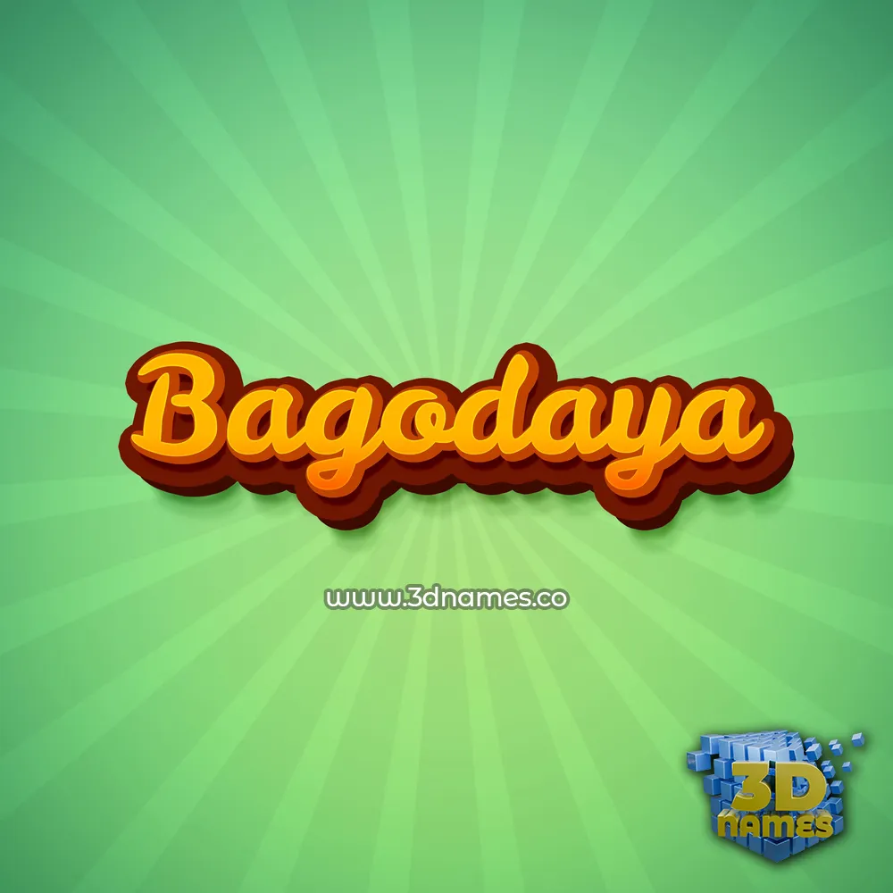 bagodaya in Green Rays style - 3D name wallpaper