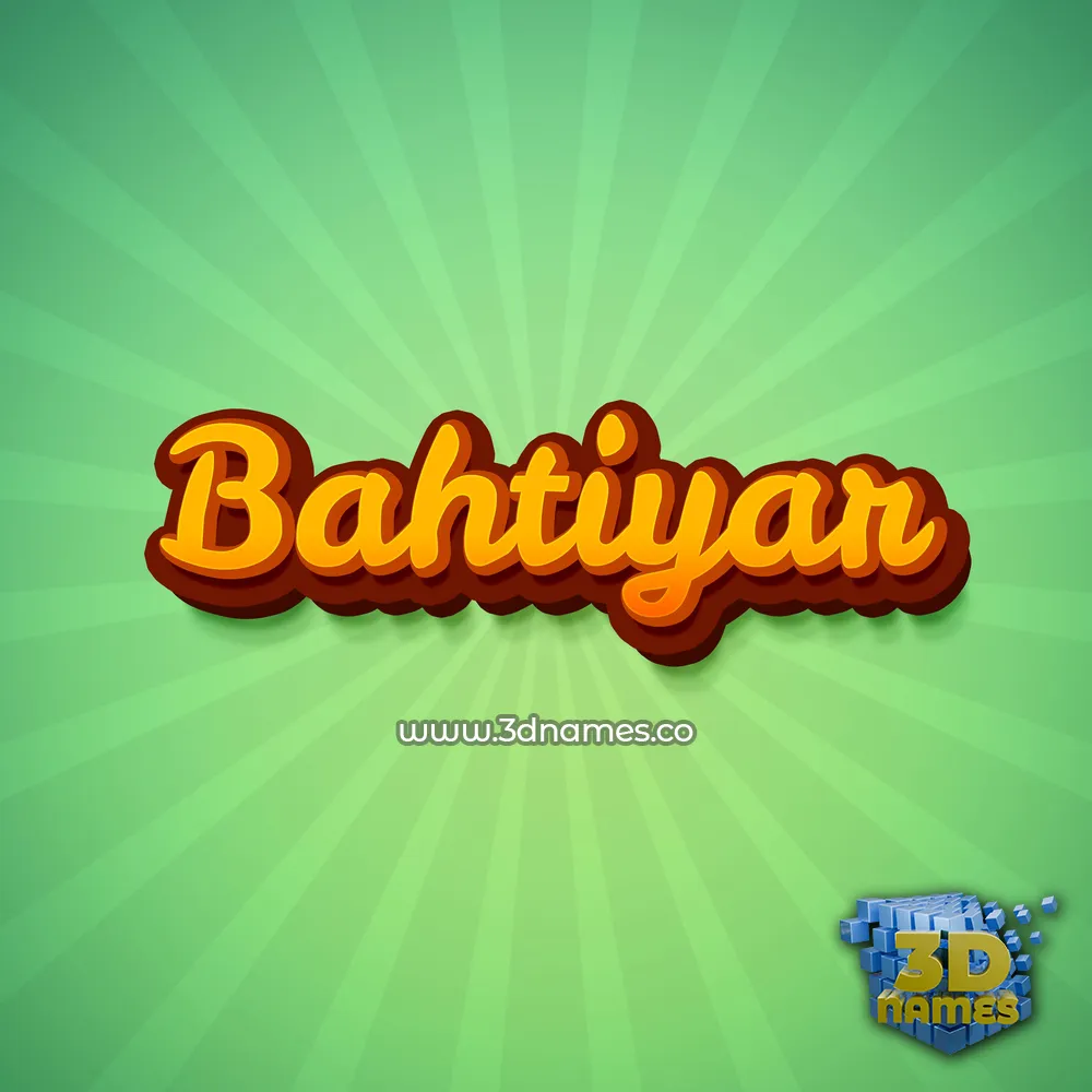 bahtiyar in Green Rays style - 3D name wallpaper