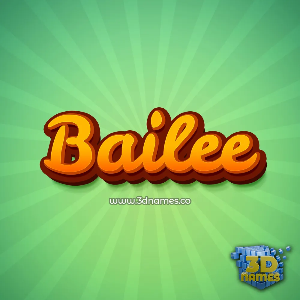 bailee in Green Rays style - 3D name wallpaper