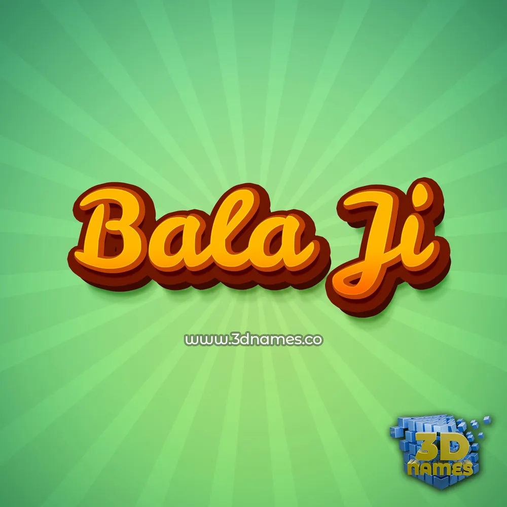 bala ji in Green Rays style - 3D name wallpaper