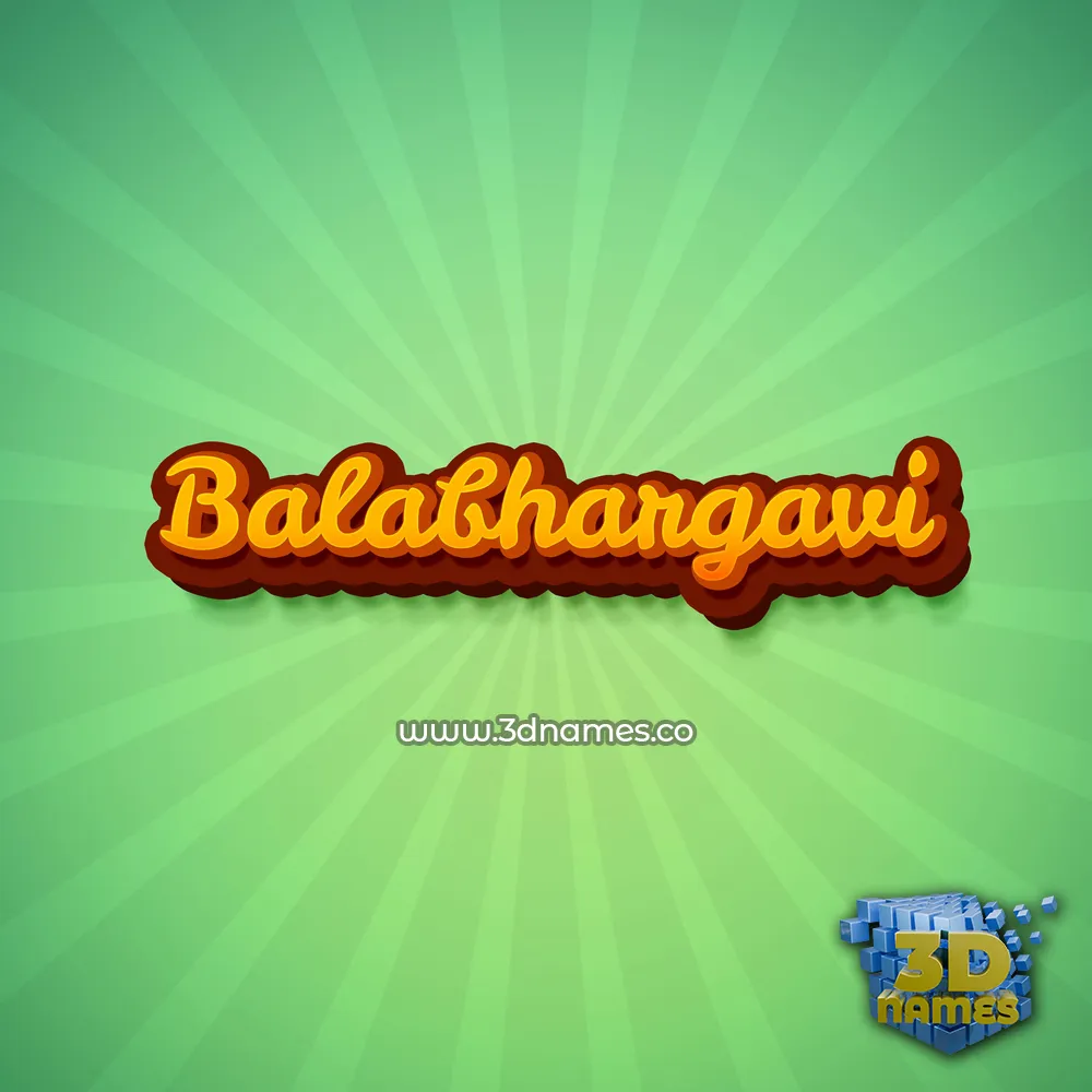 balabhargavi in Green Rays style - 3D name wallpaper