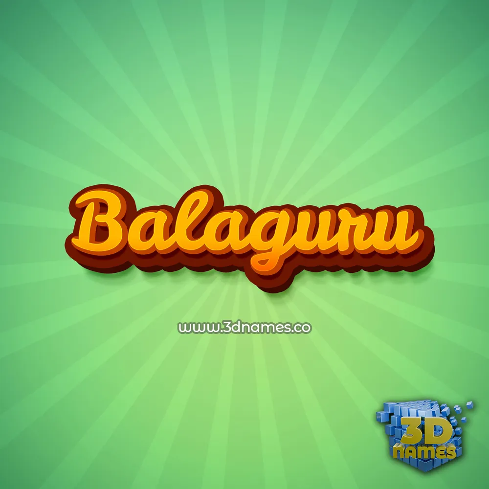 balaguru in Green Rays style - 3D name wallpaper