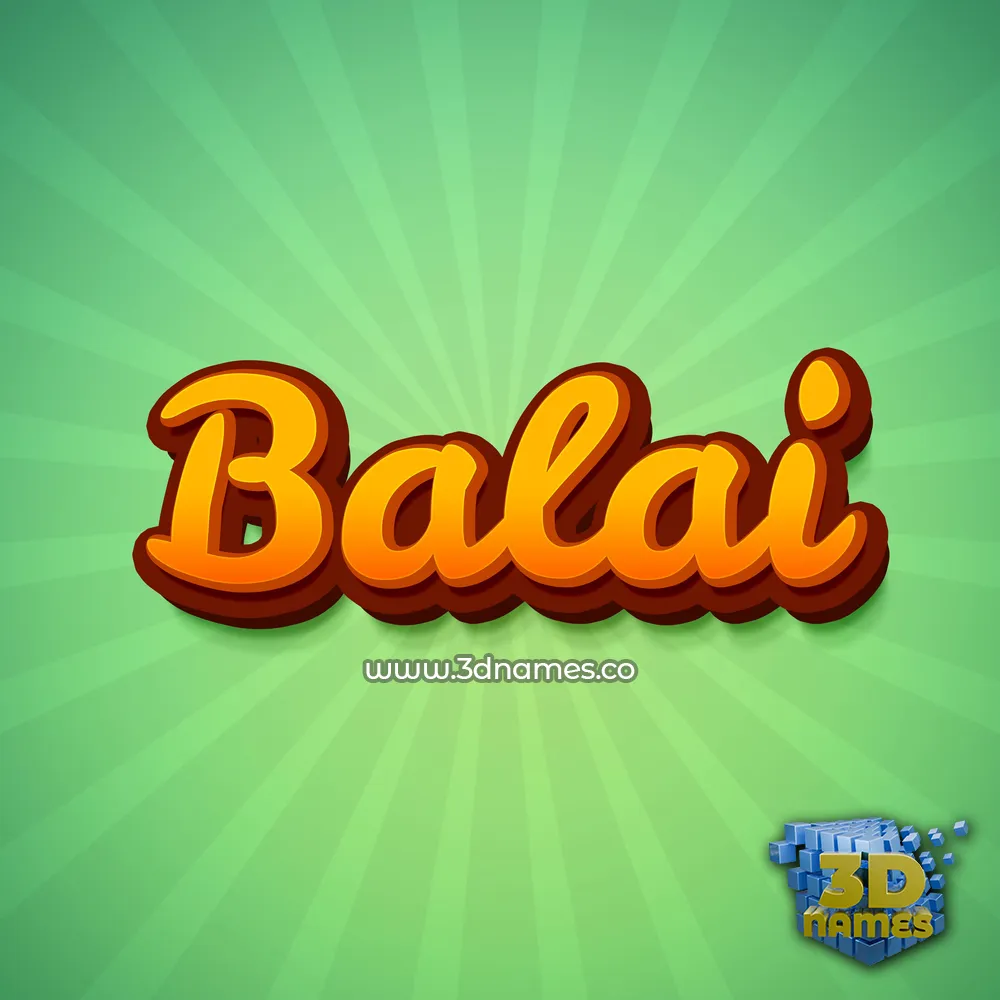 balai in Green Rays style - 3D name wallpaper
