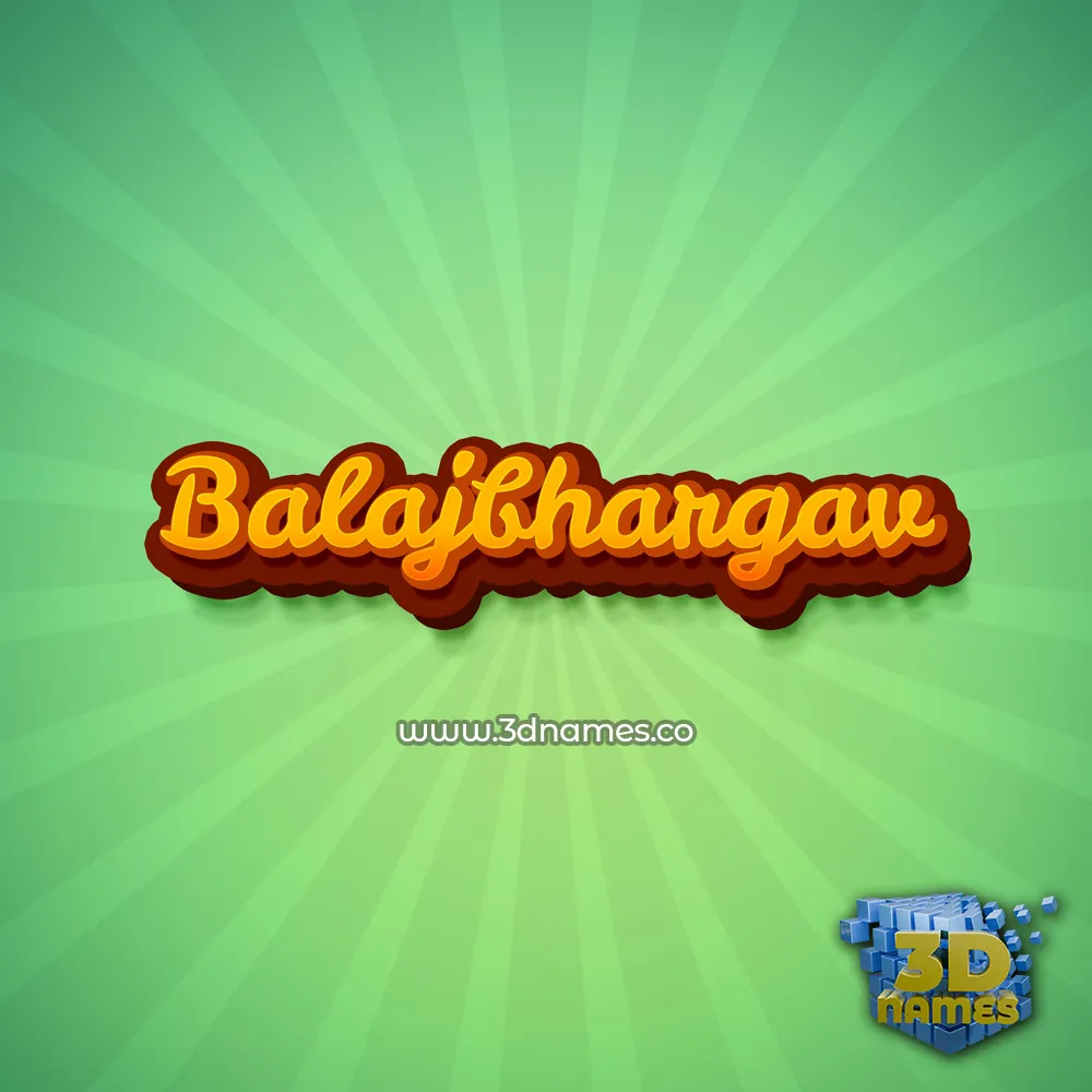 balajbhargav in Green Rays style - 3D name wallpaper