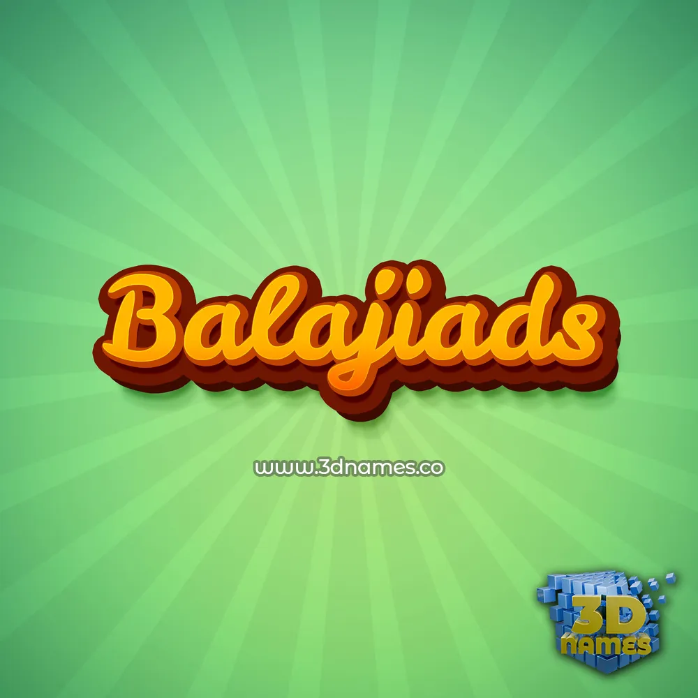 balajiads in Green Rays style - 3D name wallpaper