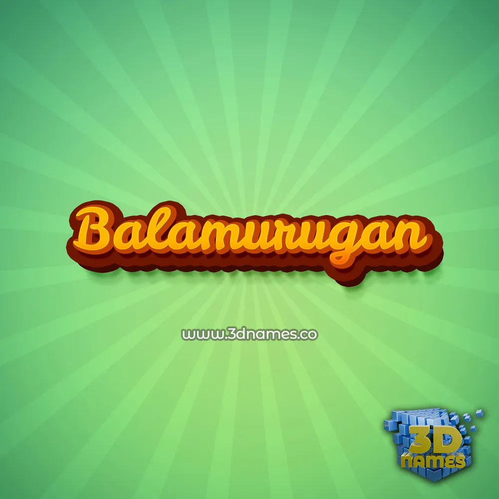 balamurugan in Green Rays style - 3D name wallpaper