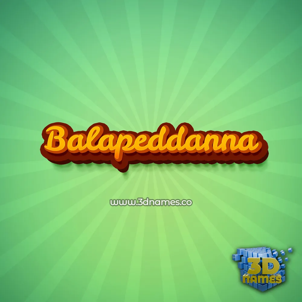 balapeddanna in Green Rays style - 3D name wallpaper
