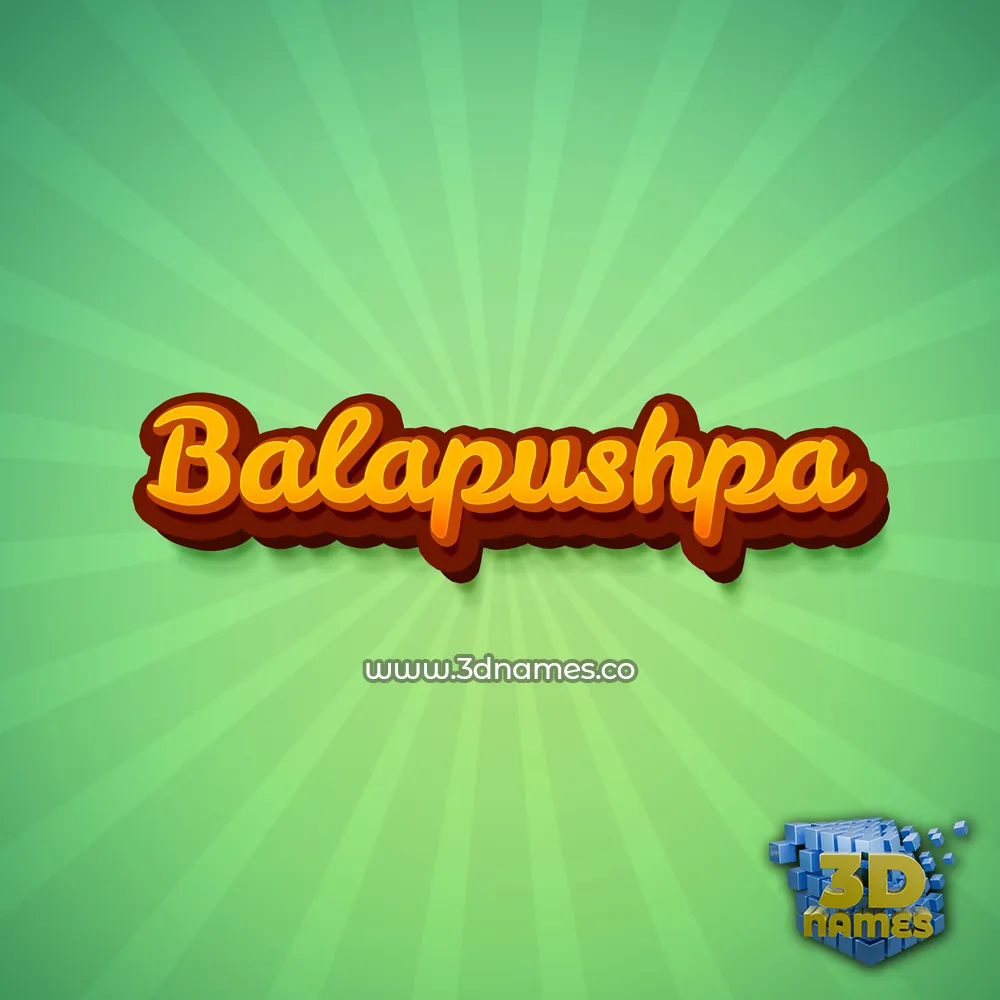 balapushpa in Green Rays style - 3D name wallpaper