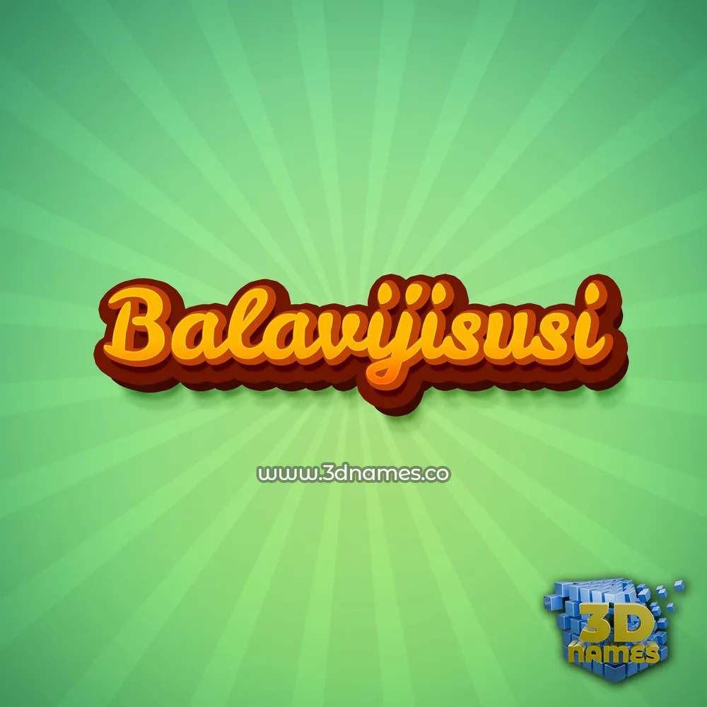 balavijisusi in Green Rays style - 3D name wallpaper