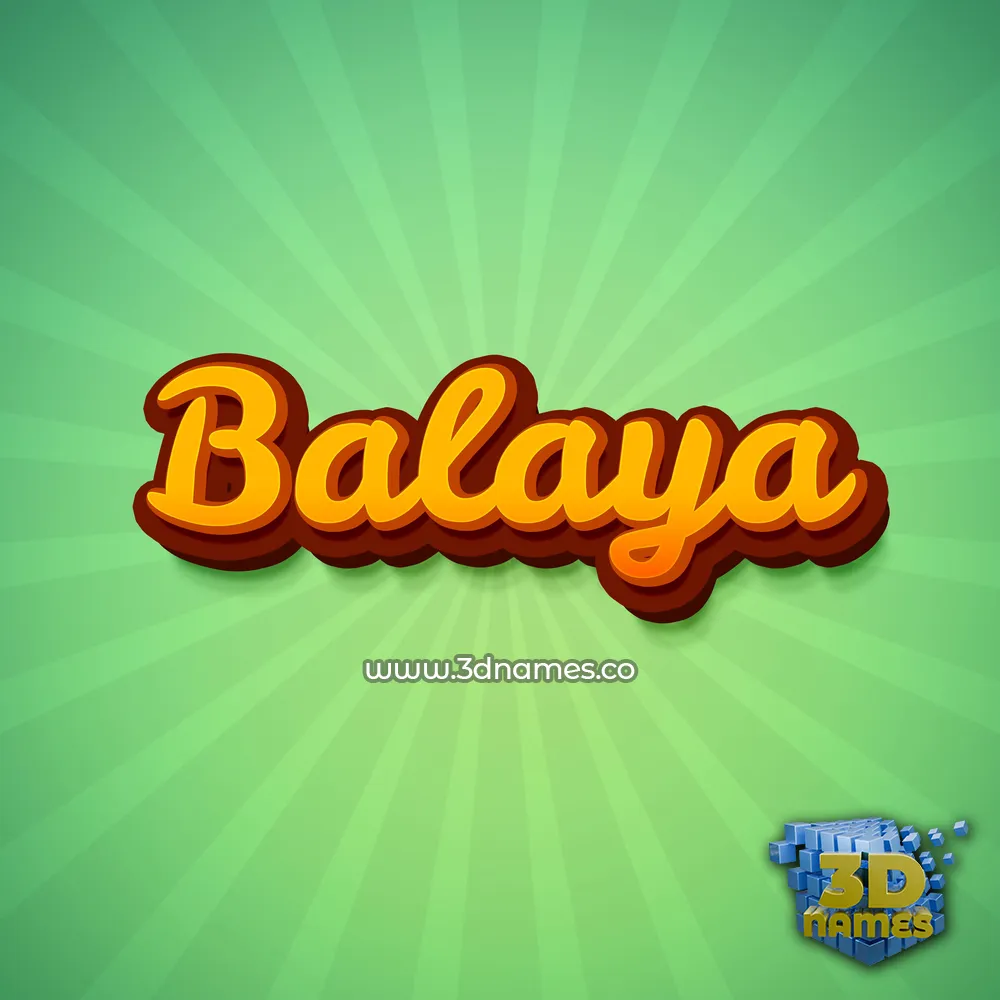 balaya in Green Rays style - 3D name wallpaper