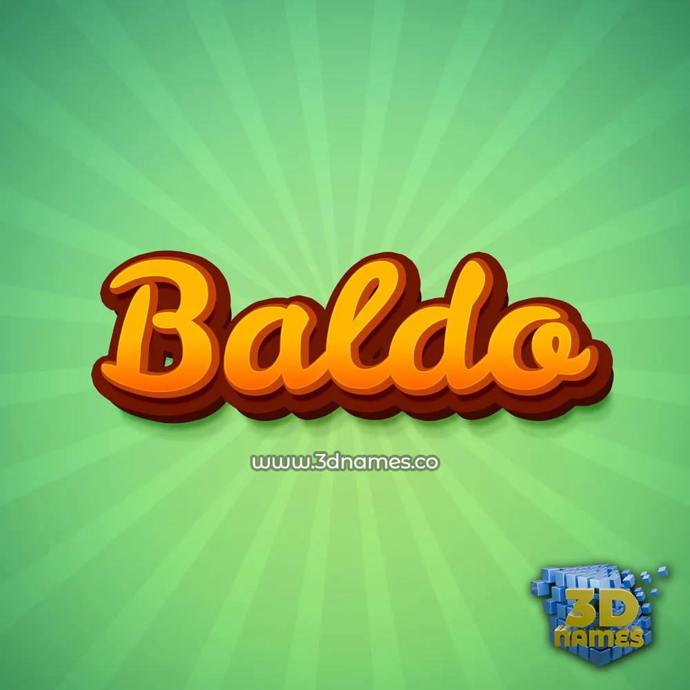 baldo in Green Rays style - 3D name wallpaper