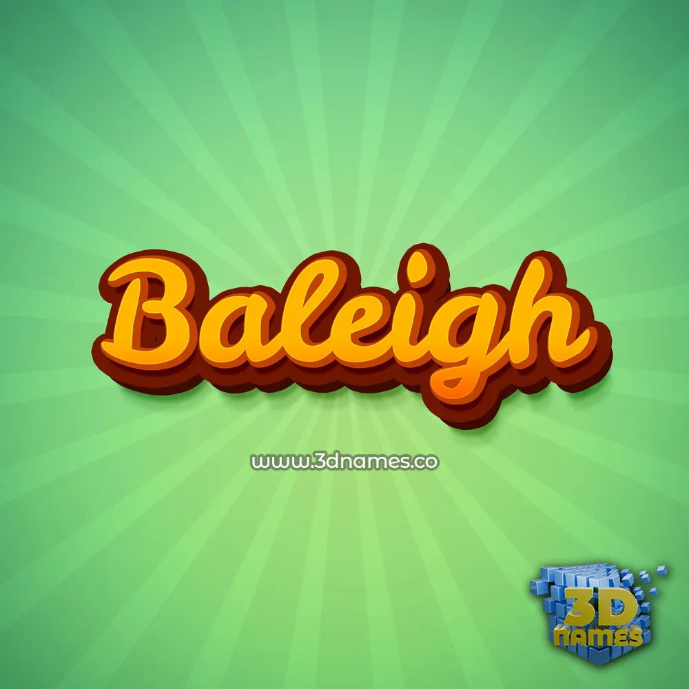 baleigh in Green Rays style - 3D name wallpaper