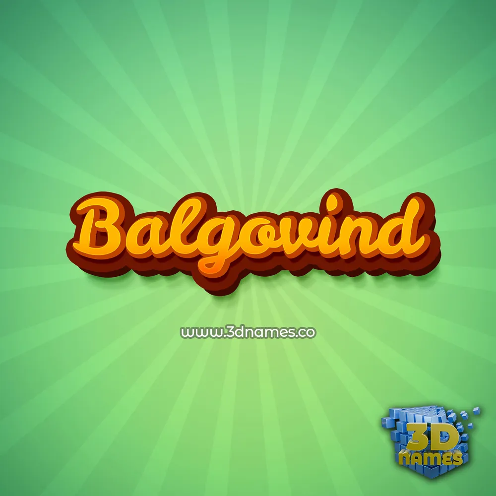 balgovind in Green Rays style - 3D name wallpaper