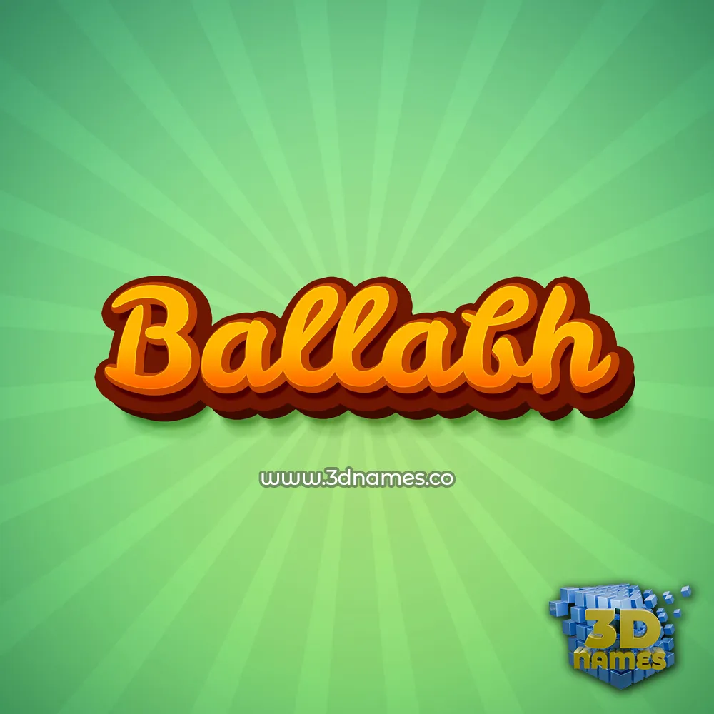 ballabh in Green Rays style - 3D name wallpaper