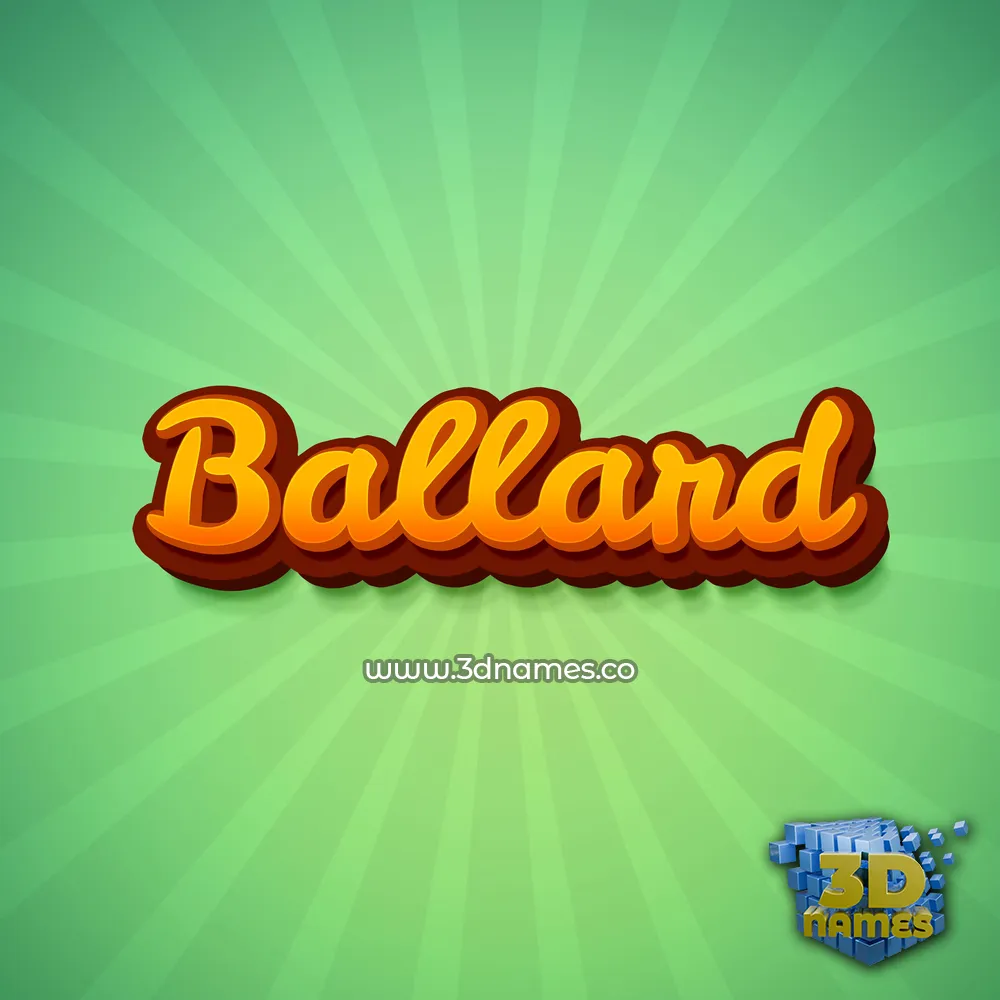 ballard in Green Rays style - 3D name wallpaper
