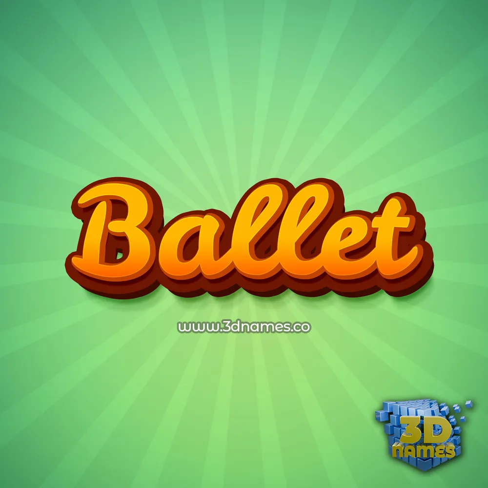 ballet in Green Rays style - 3D name wallpaper