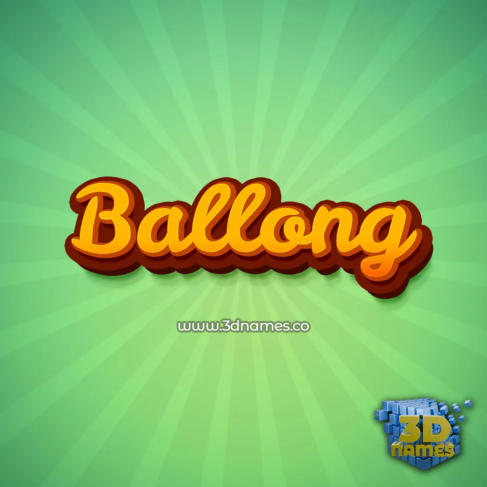 ballong in Green Rays style - 3D name wallpaper