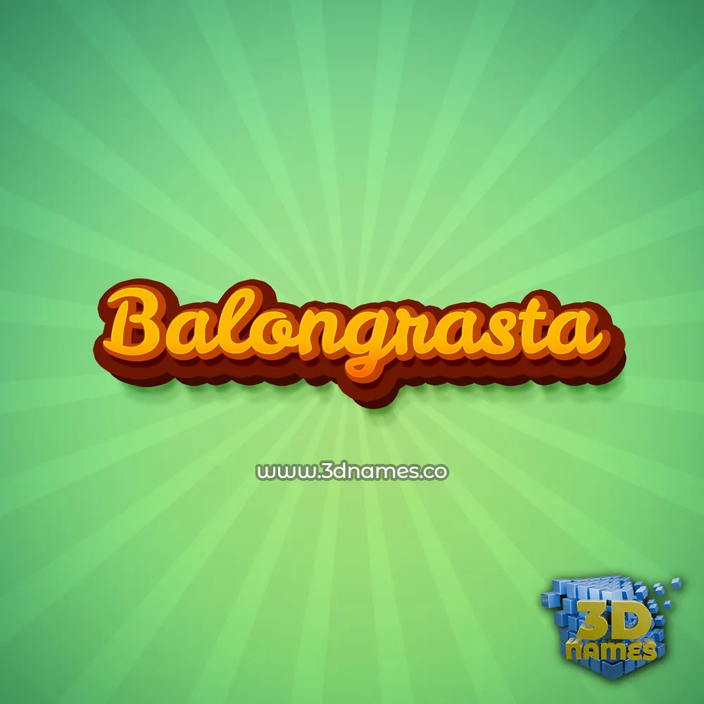 balongrasta in Green Rays style - 3D name wallpaper