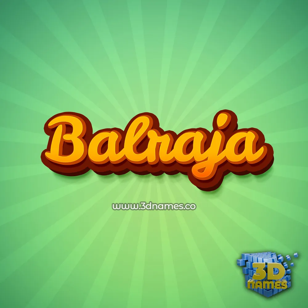 balraja in Green Rays style - 3D name wallpaper