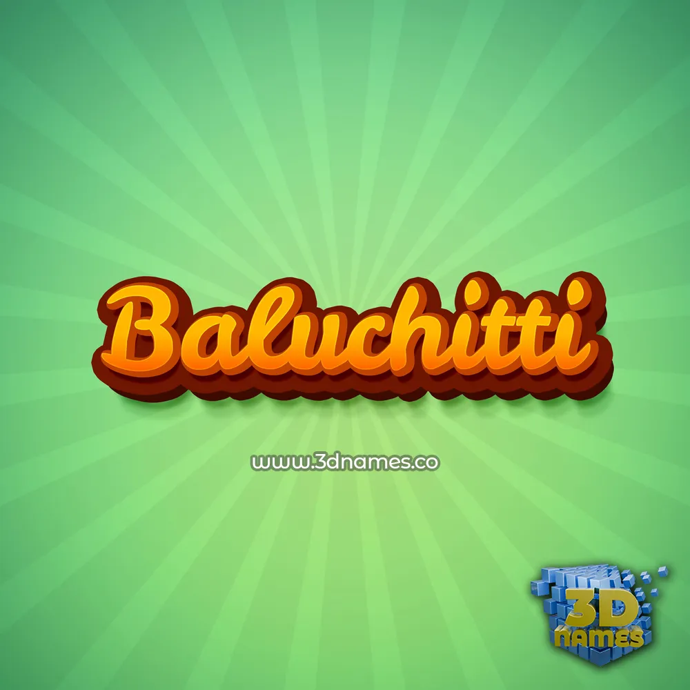 baluchitti in Green Rays style - 3D name wallpaper
