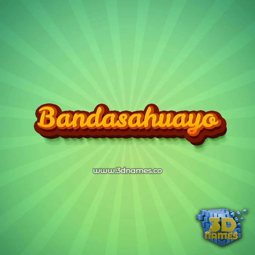 bandasahuayo in Green Rays style - 3D name wallpaper