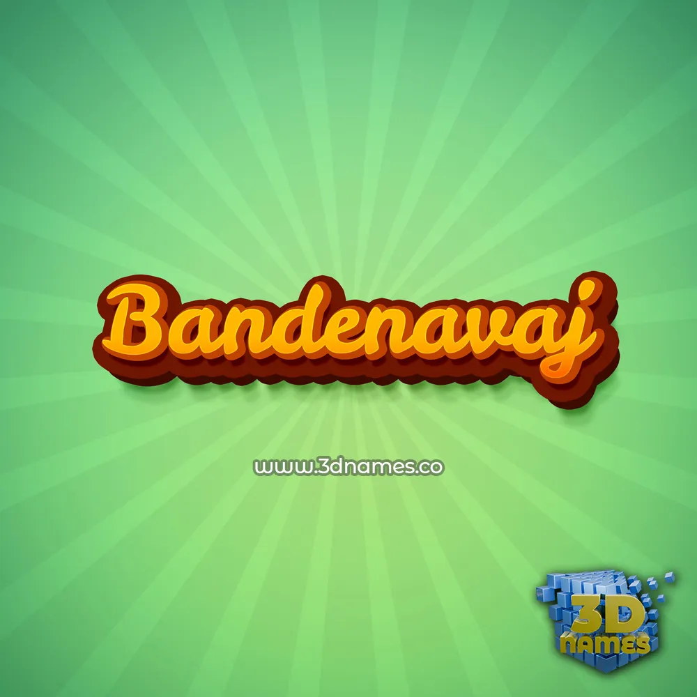 bandenavaj in Green Rays style - 3D name wallpaper