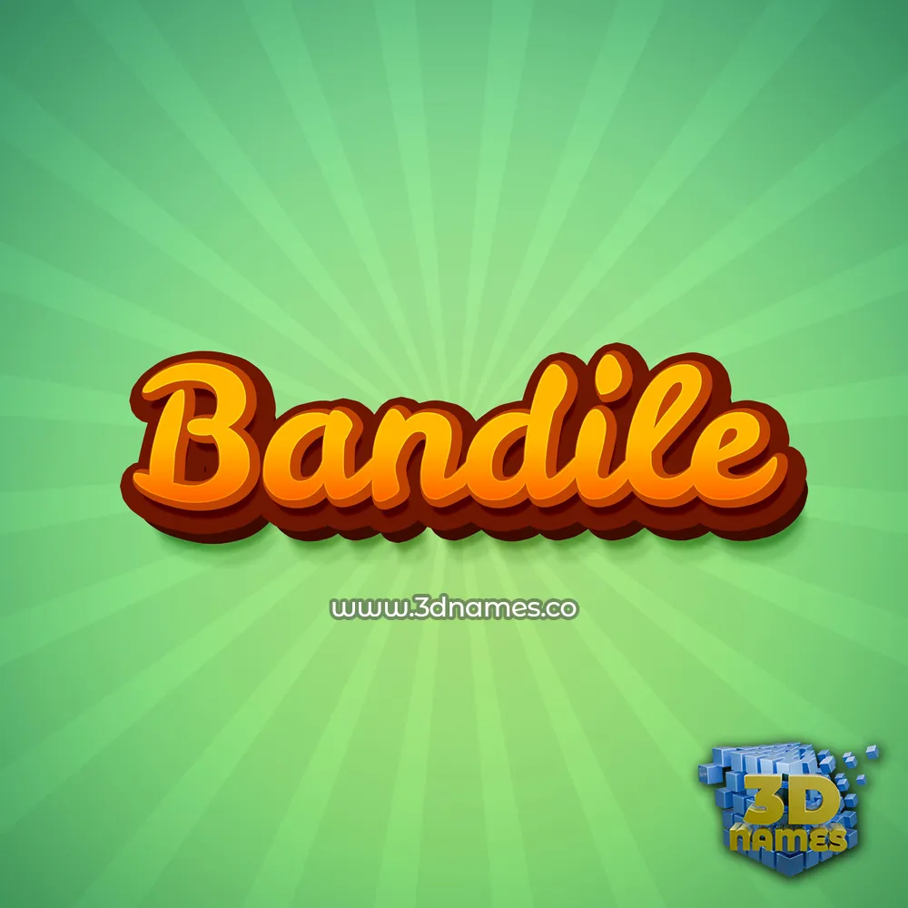 bandile in Green Rays style - 3D name wallpaper