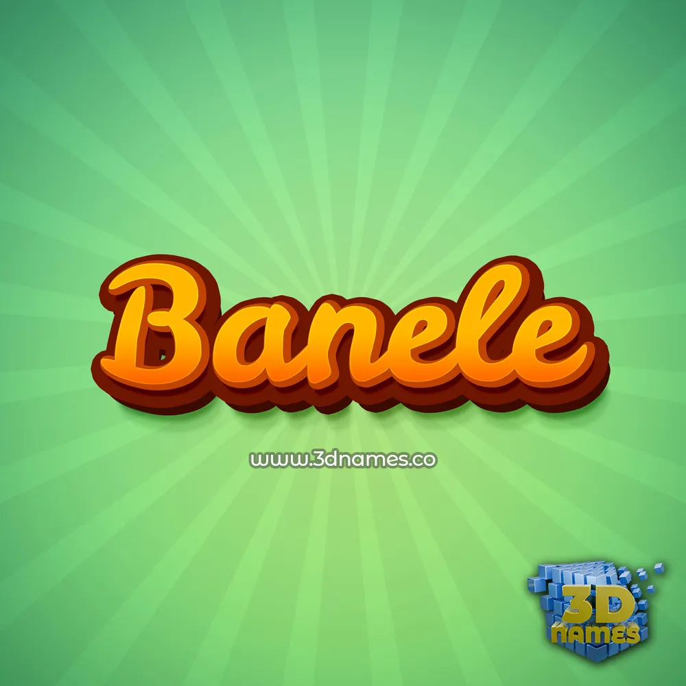 banele in Green Rays style - 3D name wallpaper