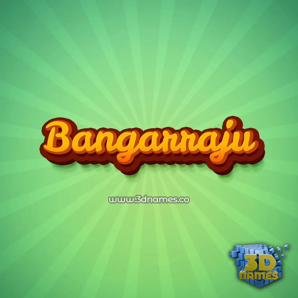 bangarraju in Green Rays style - 3D name wallpaper