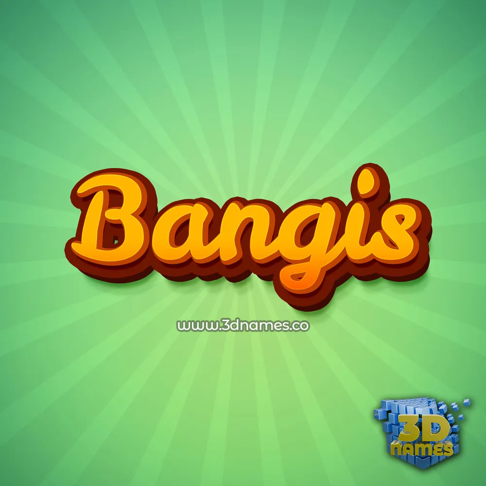 bangis in Green Rays style - 3D name wallpaper