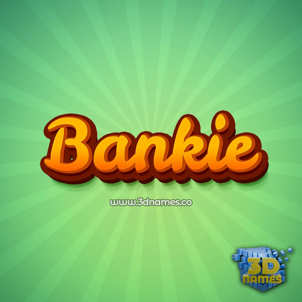 bankie in Green Rays style - 3D name wallpaper