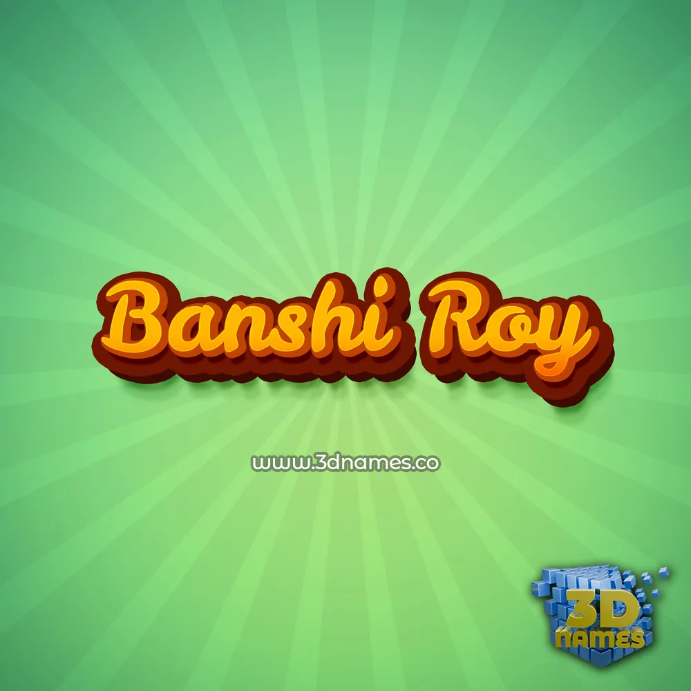 banshi roy in Green Rays style - 3D name wallpaper