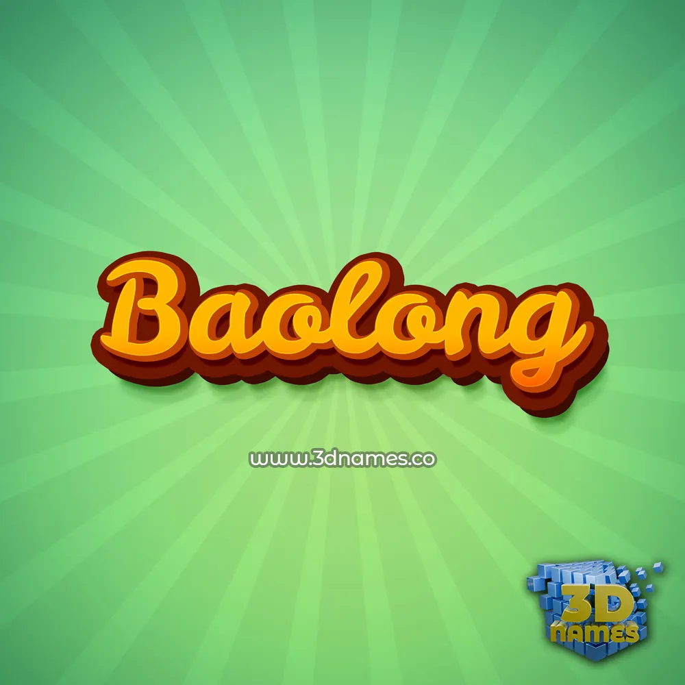 baolong in Green Rays style - 3D name wallpaper